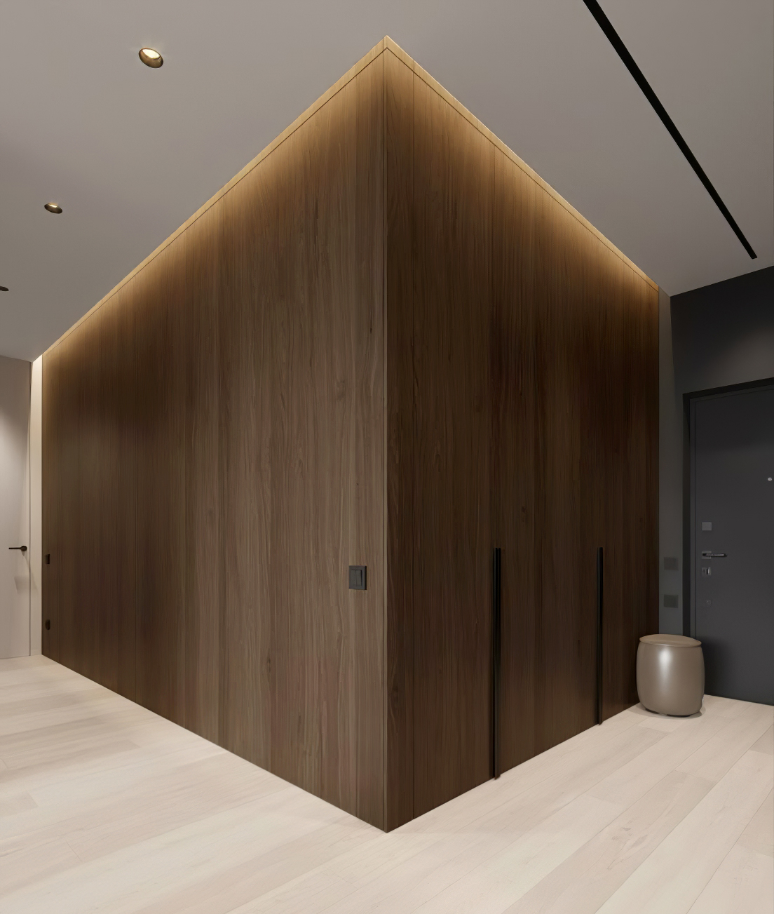 FLATT PANEL DUBAI ambiente con paredes revestidas con wall panel