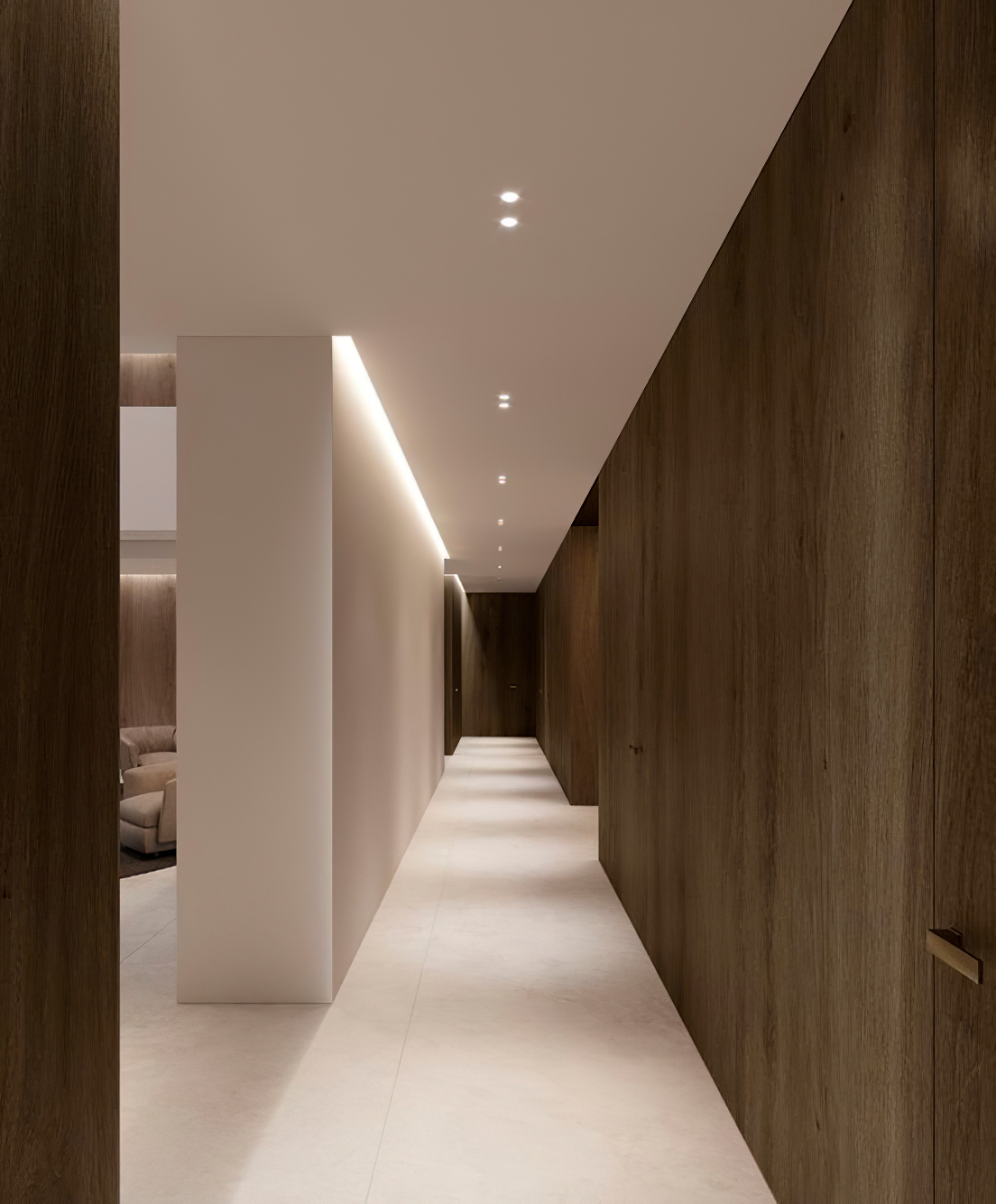 FLATT PANEL DUBAI Cocina minilamista con paredes revestidas con wall panel