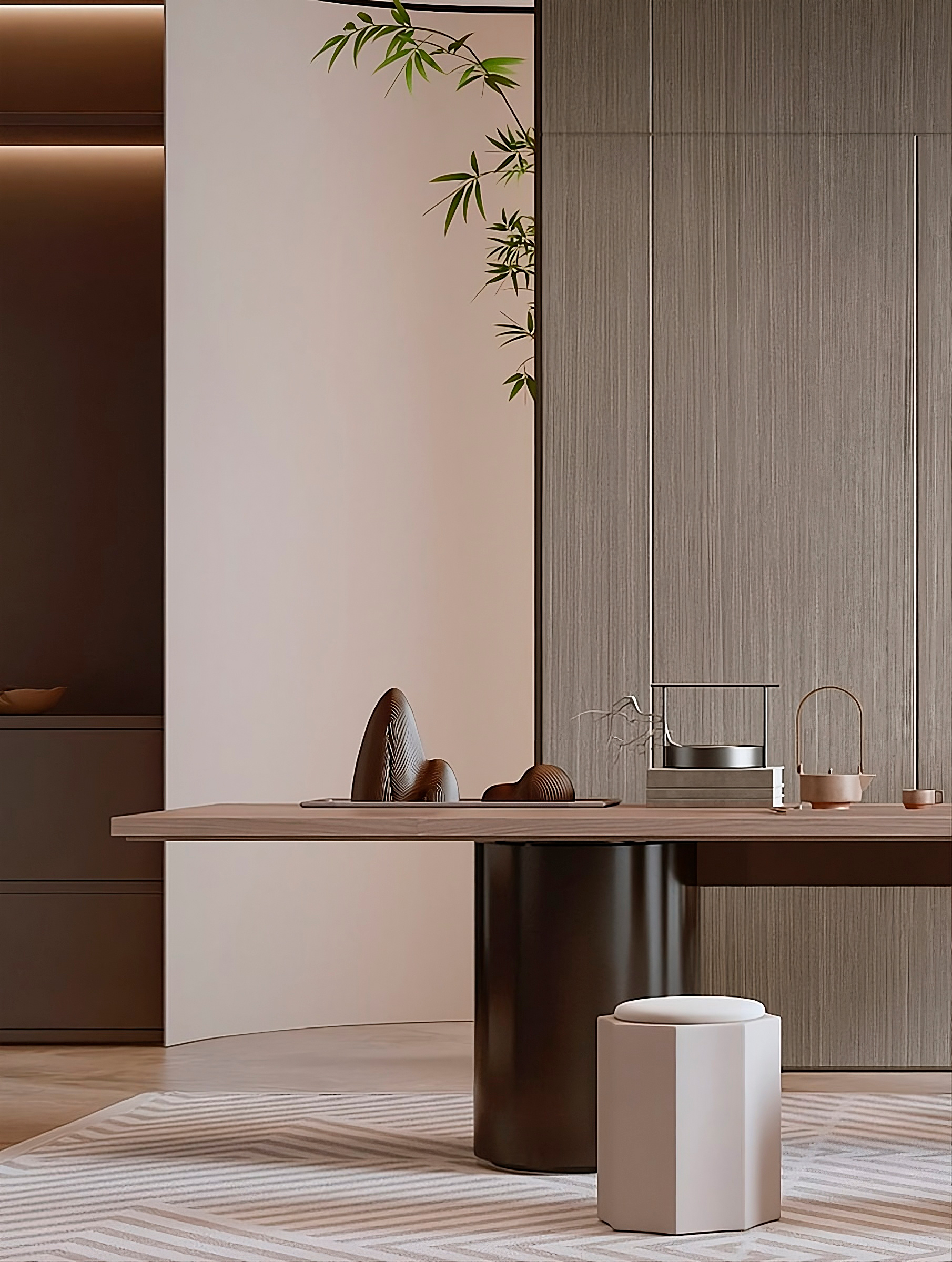 Flatt panel Tokio en acabado madera natural, panel decorativo de pared con diseño minimalista para interiores contemporáneos