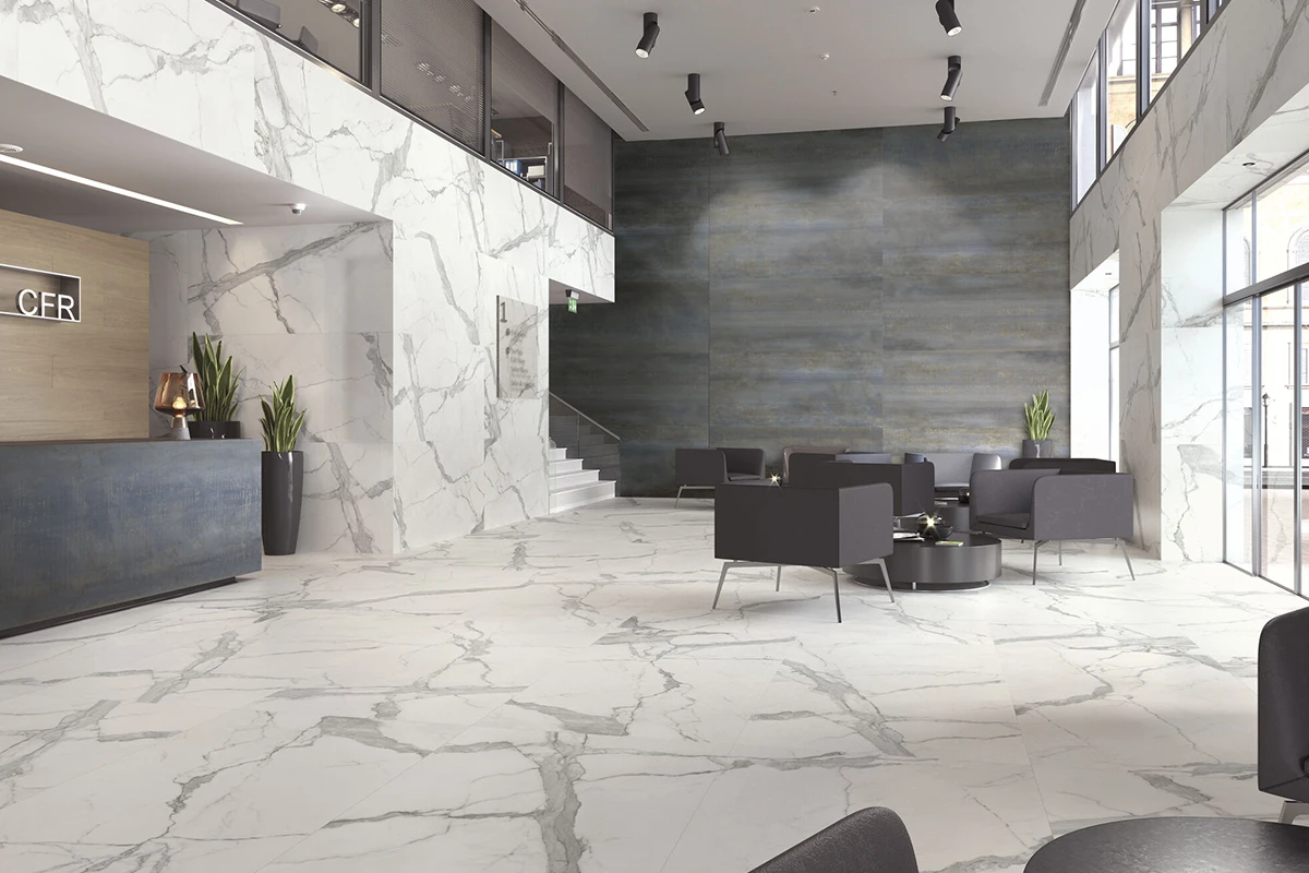 porcelanato estilo marmol - Porcelanato look mármol Ferretti: elegancia y funcionalidad para interiores
