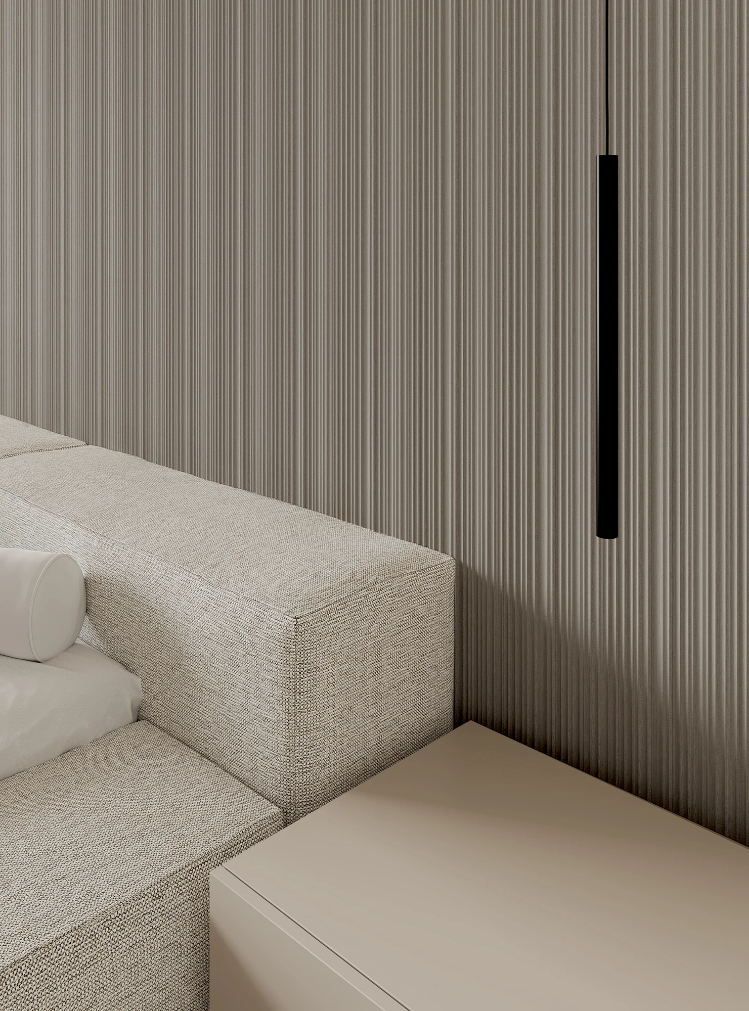 WALL PANEL WAVE Detalle de pared con wall panel