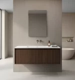 Mueble de Baño Strattos Nogal De 1200x480x419Mm con Tablero Matt Signature