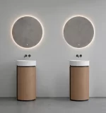 Mueble de Baño Apolo Roble De 450x450x835Mm con Tablero Matt Signature