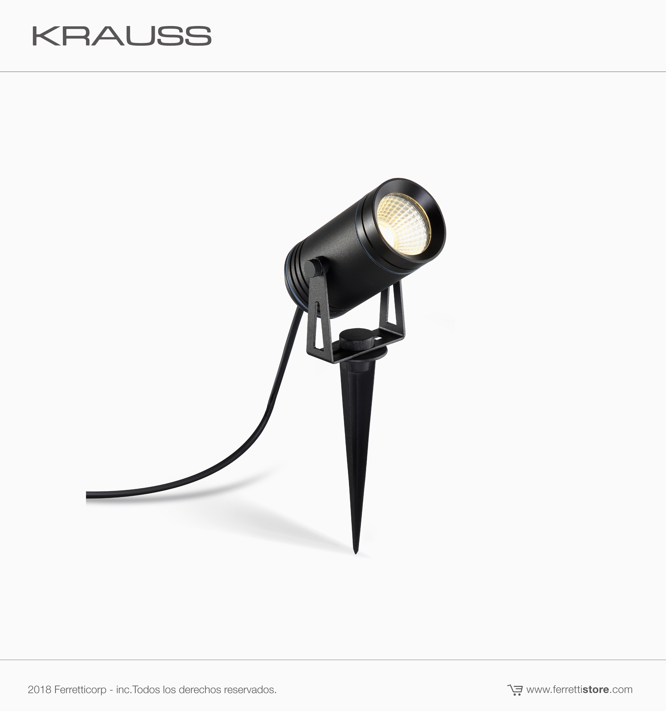 Black Forest Estaca Led Redondo Negro 115*83*105mm, 3000k, 6w, Ra>80, Krauss