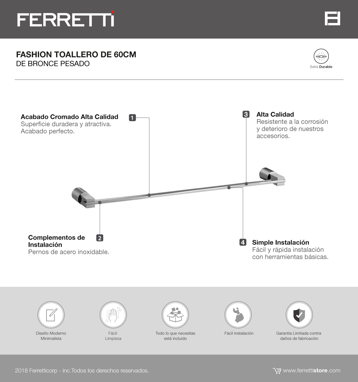 Toallero Fashion de 60cm