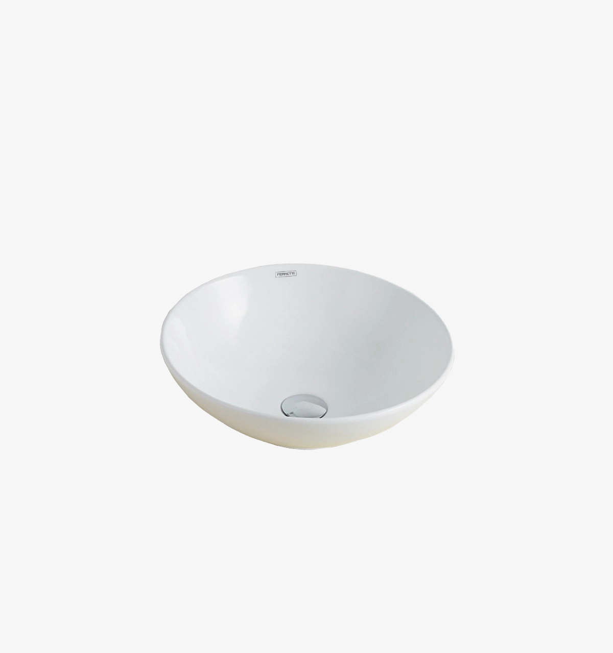 Siena A40 Bowl Slim Cerámica Blanca 40x40x13 cm