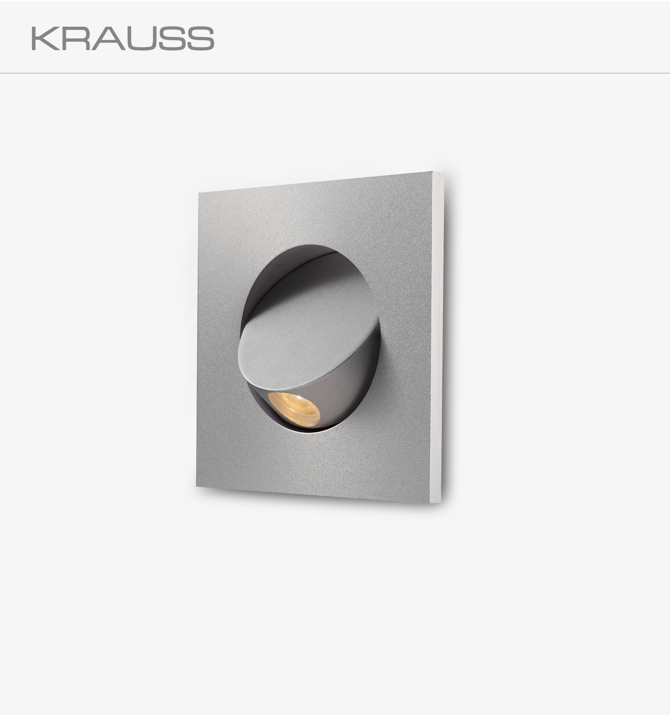 Gia Aplique Interior Empotrado Led Dirigible Cuadrado Blanco, 110*110*60mm, 3000k, 3w, Ra>80 Krauss