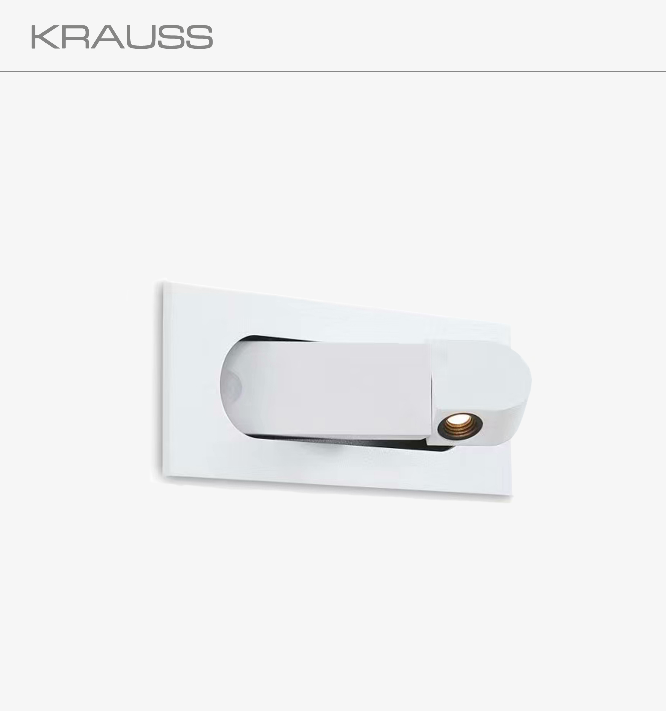 K220113 Cleo Aplique Interior Empotrado Led Dirigible Rectangular Blanco, 210*80*72.5mm, 3000k, 3w, Ra>80 Krauss - Image 1
