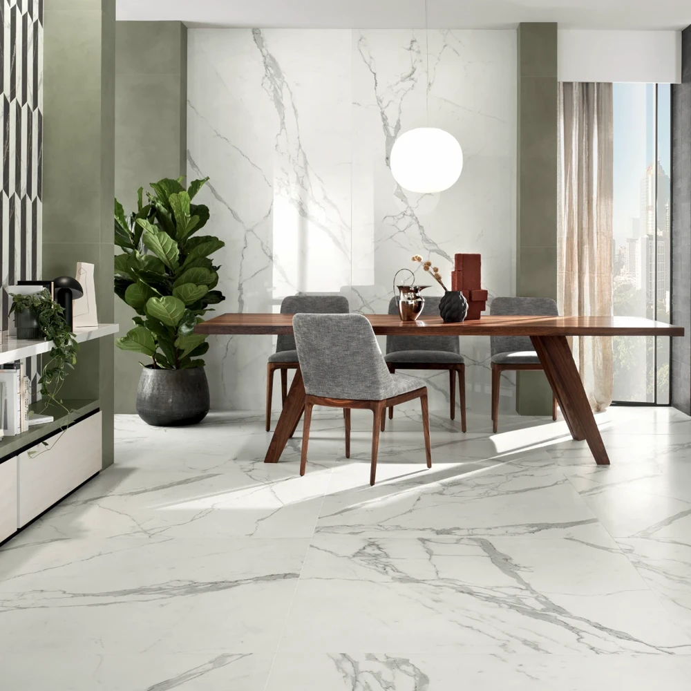 Porcelanato Scultorea Statuario Vena Argento