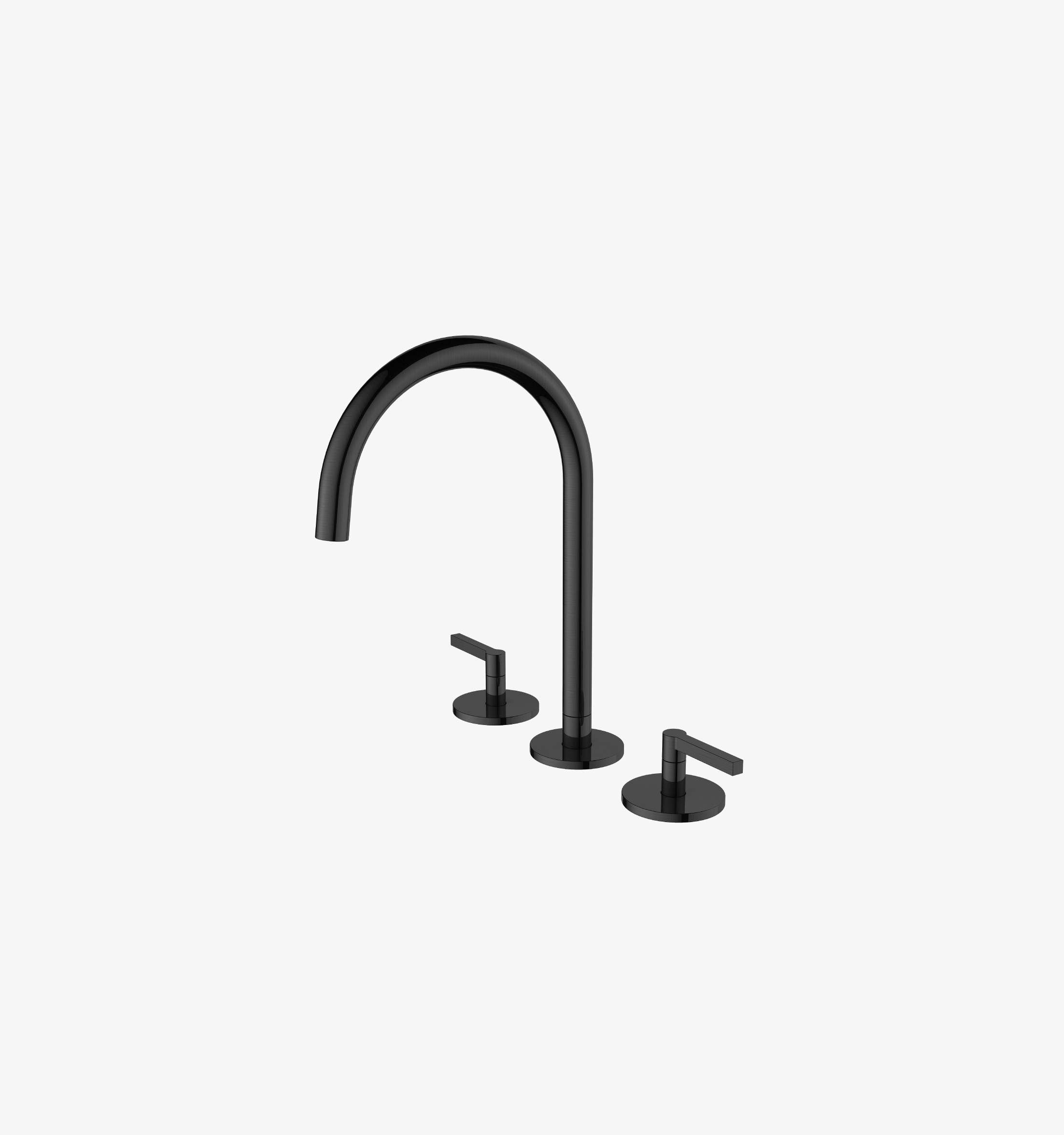 Grifería Axis Lavatorio de 8″ al Mueble Negro Mate Ferretti