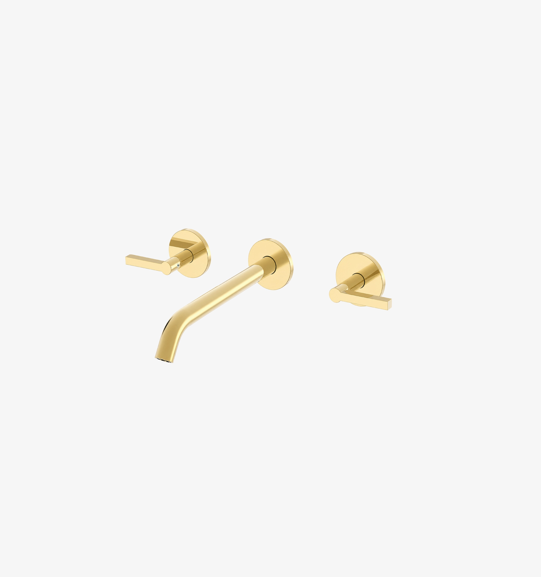 Grifería Axis Lavatorio de 8″ a la Pared Dorado Brillante Ferretti