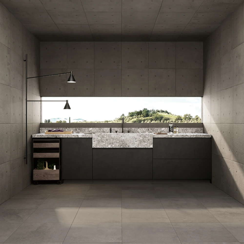 Porcelanato Dot Deco Grigio Scuro
