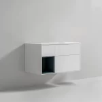 Mueble de Baño Ares Blanco Mate con Gris Oscuro con Tablero de Matt Ferretti Signature