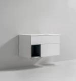Mueble de Baño Ares Blanco Mate con Gris Oscuro con Tablero de Matt Ferretti Signature