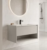 Mueble de Baño Kronos Latte De 800x470x510Mm con Tablero Matt Signature