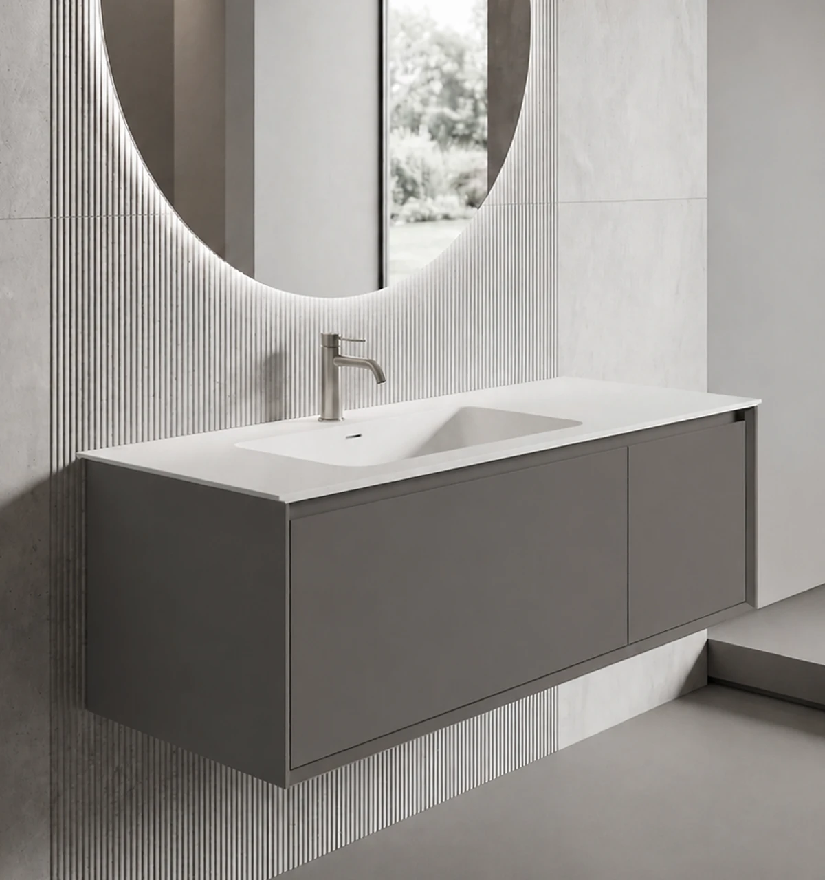 portada-mueble-FA12788 Mueble de Baño Kronos Dark Grey De 1200x470x410Mm con Tablero Matt Signature - Image 1