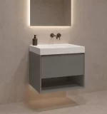 Mueble de Baño Kronos Dark Grey De 600x460x623Mm con Tablero Matt Signature
