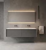 Mueble de Baño Kronos Dark Grey De 1600x470x410Mm con Tablero Matt Signature