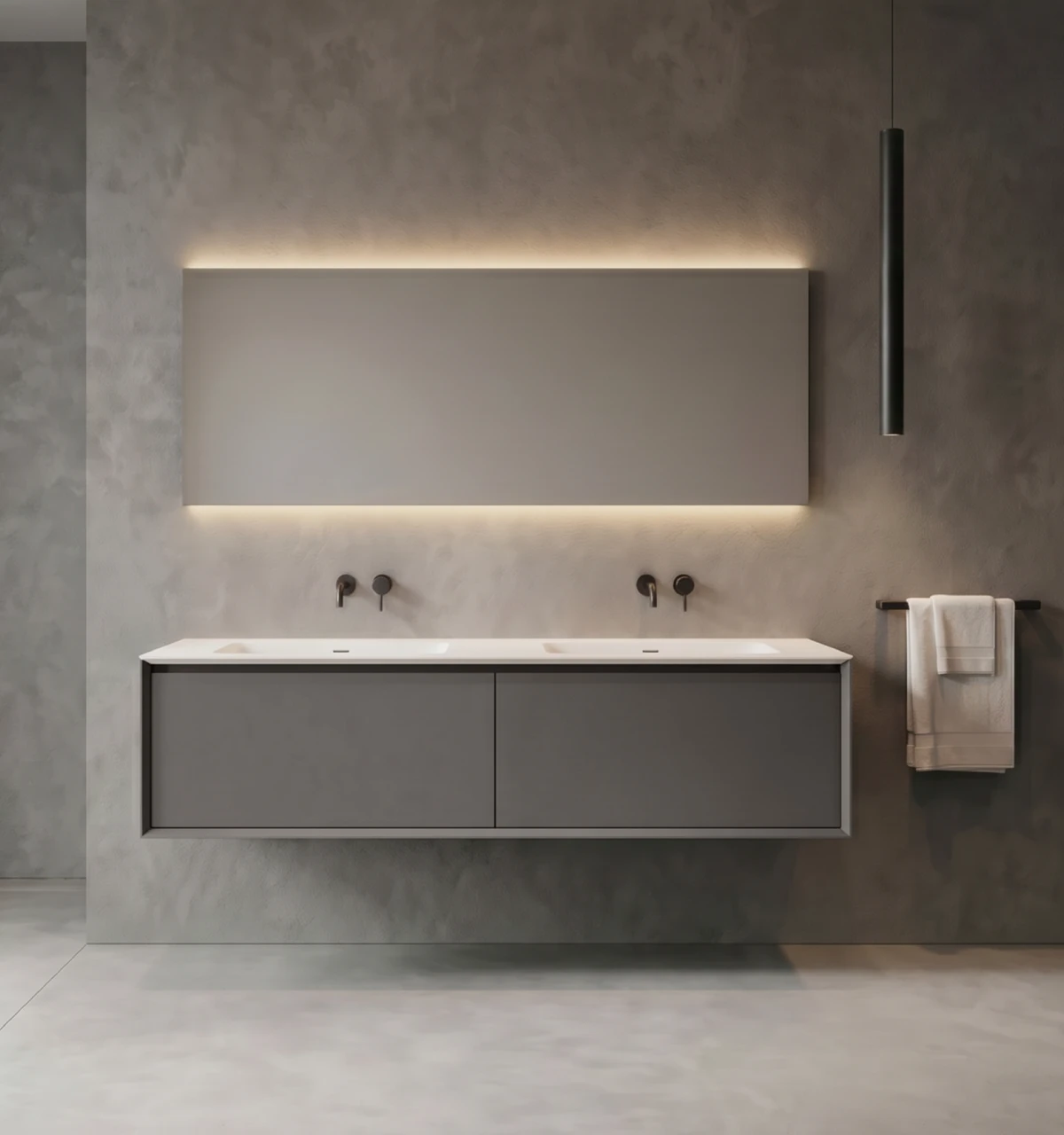 portada-mueble-FA12790 Mueble de Baño Kronos Dark Grey De 1600x470x410Mm con Tablero Matt Signature - Image 1
