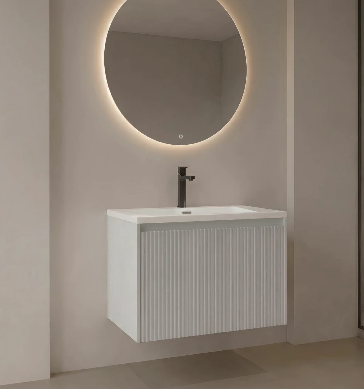 portada-mueble-FA12855 Mueble de Baño Alpha Cappuccino De 600x470x470Mm con Tablero Matt Signature - Image 1