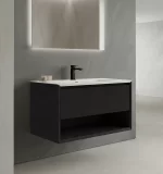 Mueble de Baño Kronos Dark Oak De 800x470x510Mm con Tablero Matt Signature