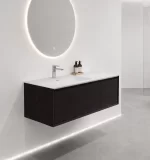 Mueble de Baño Kronos Dark Oak De 1200x470x410Mm con Tablero Matt Signature