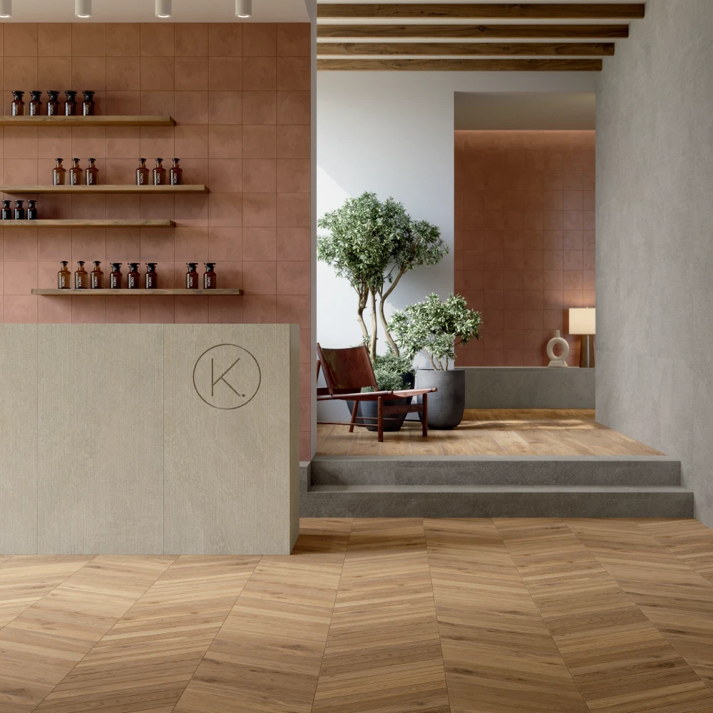 Porcelanato Elisir Royal Dorato Chevron