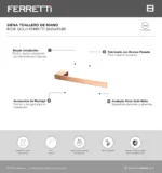 Siena Toallero de Mano Rose Gold Ferretti Signature - Image 2