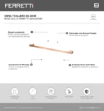 Siena Toallero De 60Cm Rose Gold Ferretti Signature - Image 2