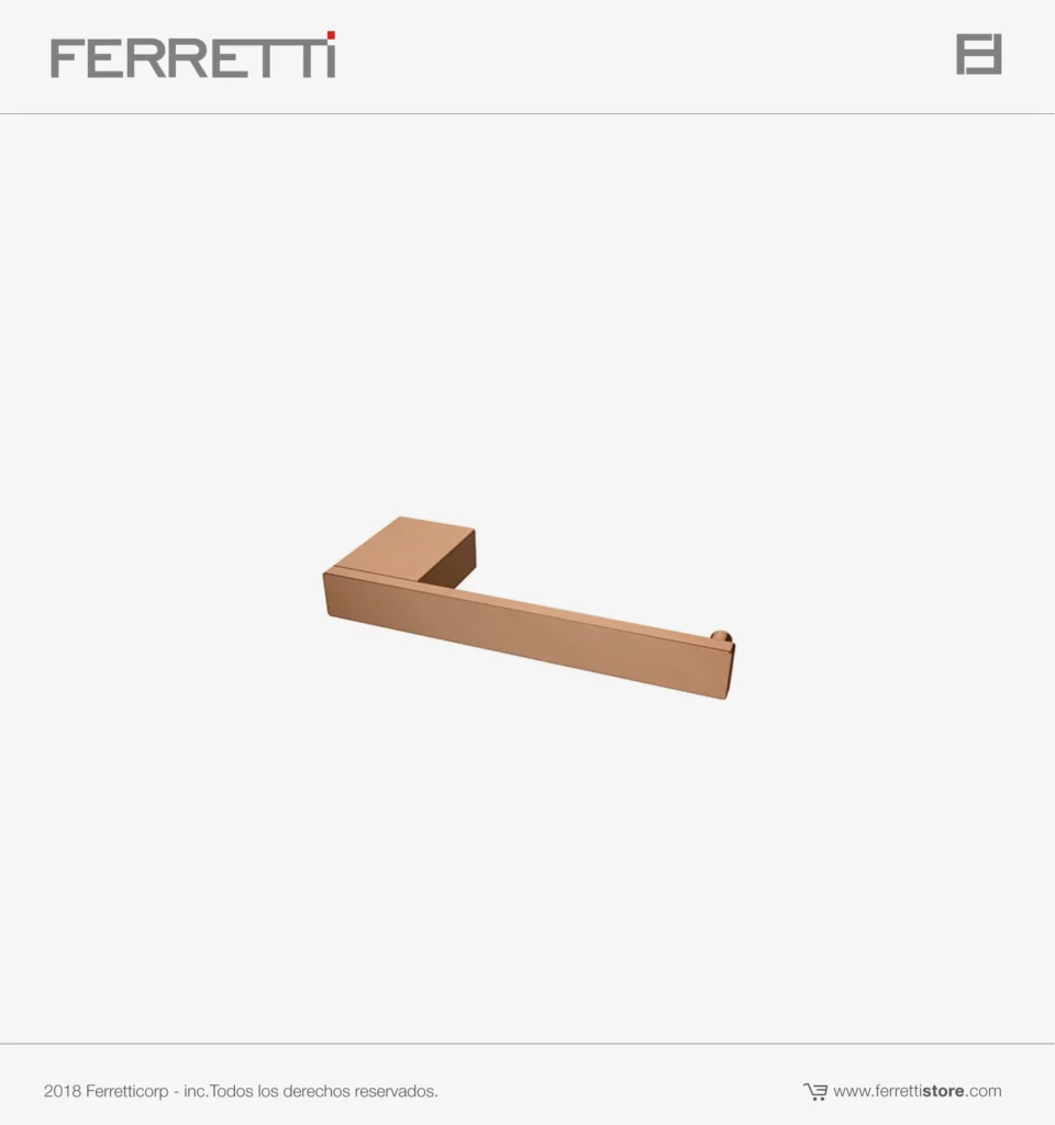 Siena Porta Papel Simple Rose Gold Ferretti Signature