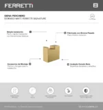 Siena Perchero Dorado Mate Ferretti Signature - Image 2