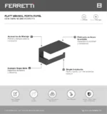 Flatt Minimal Porta Papel Con Tapa Negro Ferretti - Image 2