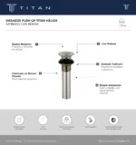 Desague Push Up Titan Helios Satinado C/Rebose - Image 2