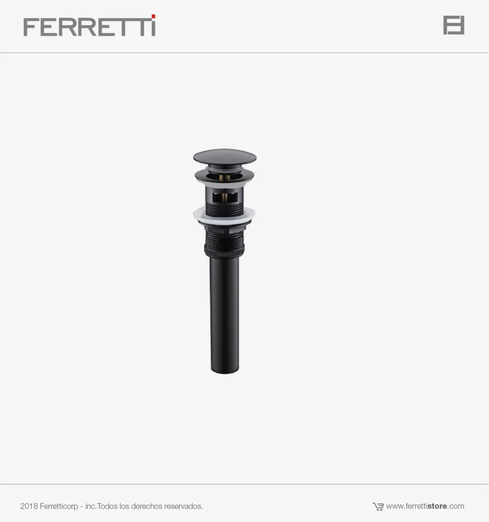 Desagüe Push Up Ferretti Negro C/ Rebose