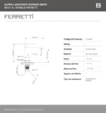 Grifería Alpha Lavatorio Dorado Mate Bajo al Mueble Ferretti - Image 3