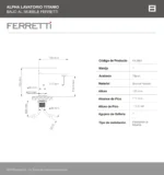 Grifería Alpha Lavatorio Titanio Bajo al Mueble Ferretti - Image 3