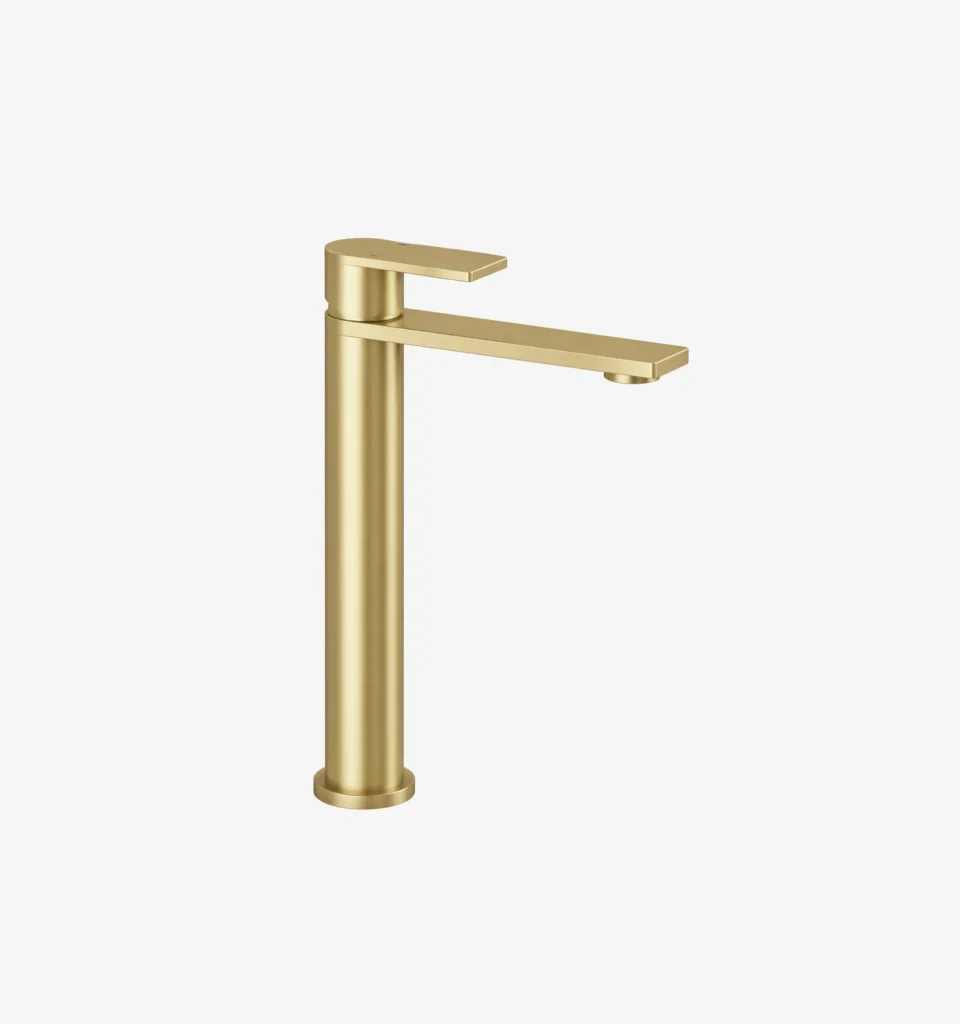 Grifería Alpha Lavatorio Dorado Mate Alto al Mueble Ferretti